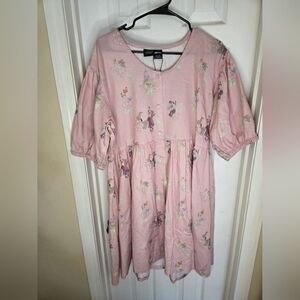 Disney Pink Long Sleeve Scoop Neck Sundress